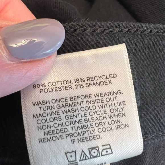 Express - High Waisted Black Straight Ankle Jeans Sz 8 L - Picture 9 of 11